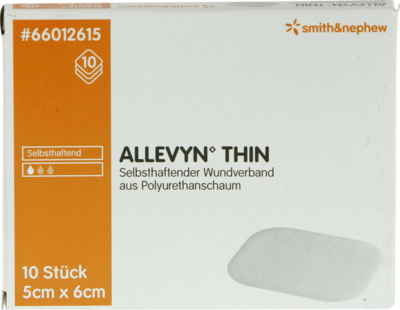 ALLEVYN Thin 5x6 cm dünne Wundauflage