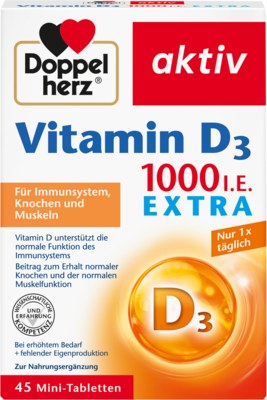 DOPPELHERZ Vitamin D3 1000 I.E. EXTRA Tabletten