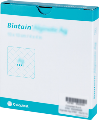 BIATAIN Alginate Ag Kompressen 10x10 cm mit Silber