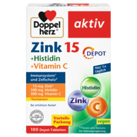 DOPPELHERZ Zink 15 mg+Histidin+Vit.C Depot aktiv