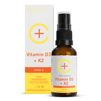 CERASCREEN Vitamin D3 2800 I.E+K2 MK-7 vegan Spray